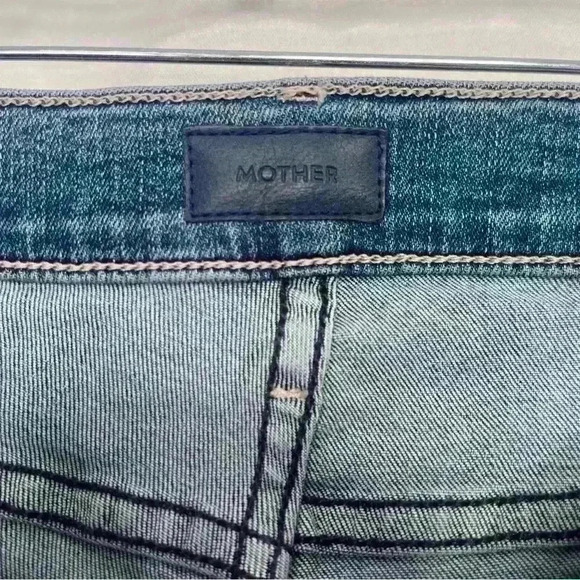 Mother Mid Rise Dazzler Ankle Fray in Weekend Warrior Straight Leg Jeans Size 27 - Picture 9 of 12